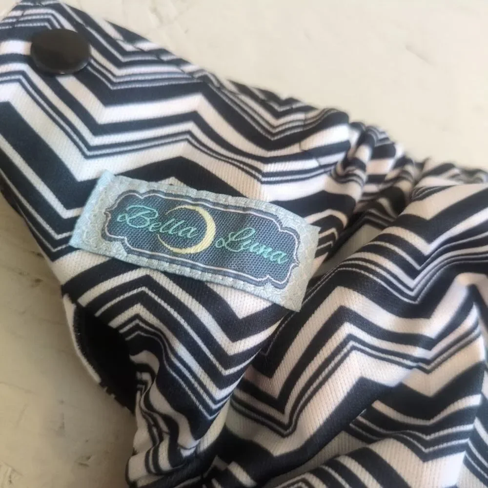 Bella Luna Pocket Cloth Diaper Small Geometric Black White No Insert